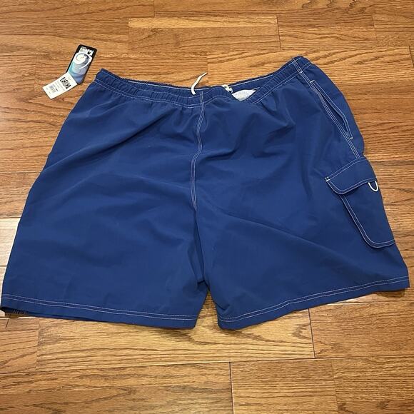 NEW Laguna Sport Swim Trunks Board Shorts Blue Mens Size 3XL Pockets Mesh Lined - Picture 14 of 14